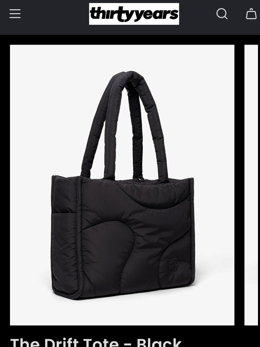 Thirtyyears Drift Tote in Black